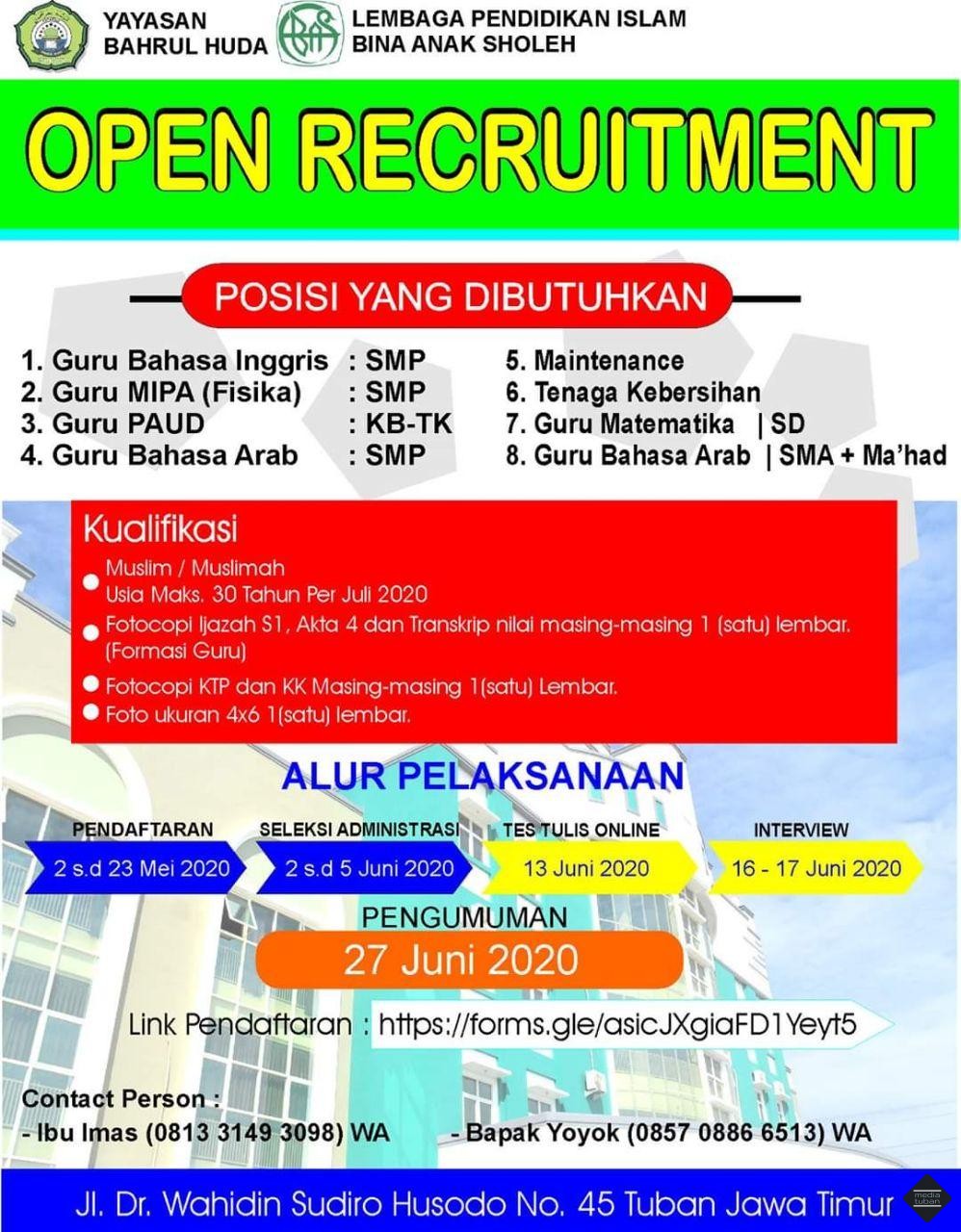 Lowongan Guru Yayasan Bahrul Huda