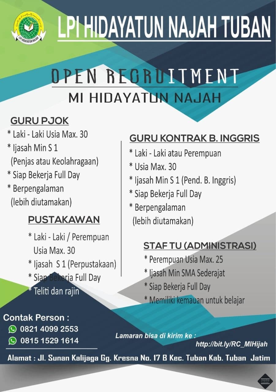 MI HIDAYATUN NAJAH Lowongan kerja Guru, Staff dan Pustakawan