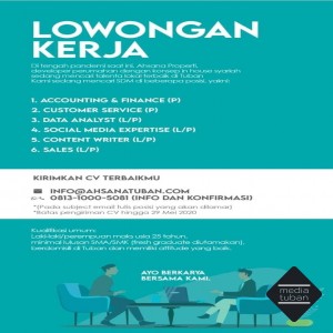 Lowongan Kerja Ahsana Properti Syariah