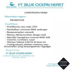 Promotor PT Blue Ocean Heart Cabang Tuban