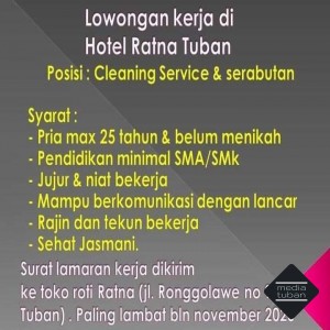 Lowongan Kerja di Hotel Ratna Tuban