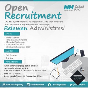 Relawan Administrasi untuk wanita LAZ NH TUBAN